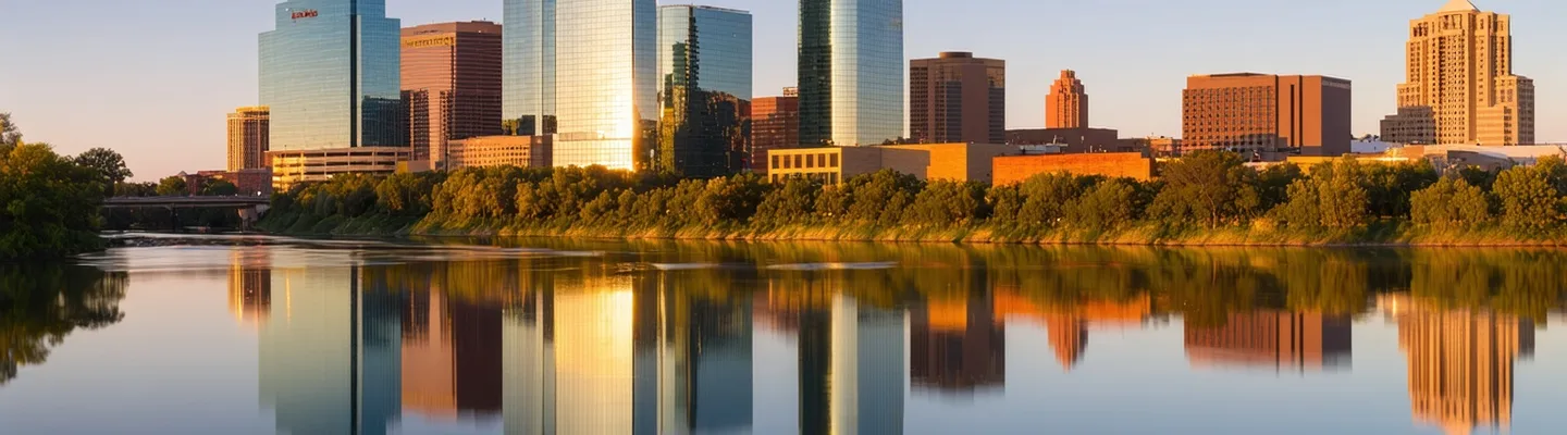 Austin Texas cityscape at dusk, where Podvynt is headquartered